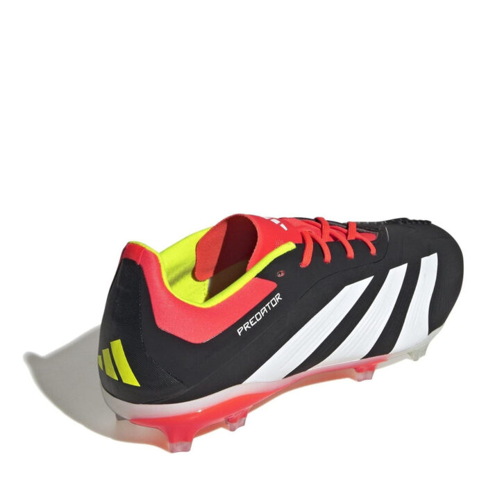 adidas Predator 24 Junior Firm Ground Football Boots – Black/White/Red - Image 4