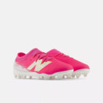 New Balance Junior Firm Ground Football Boots – Pink/White - Image 8