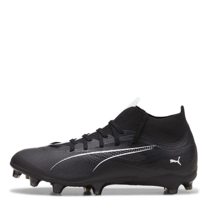 Puma Mens Ultra Firm Ground Football Boots – Black/White – view 8