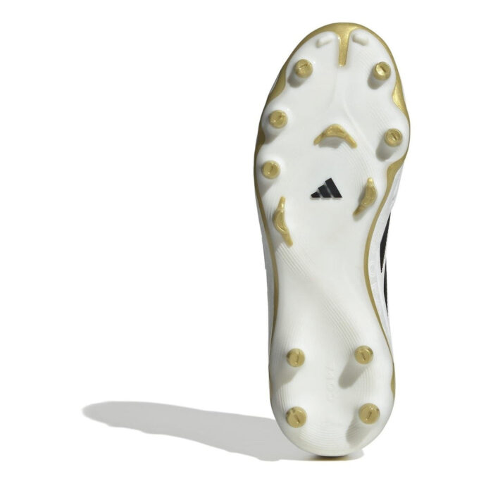 adidas Copa Pure 3 Junior Firm Ground Football Boots – White/Blk/Gold - Image 6