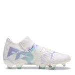 Puma Womens Future 7 Firm Ground Football Boots – Wht/Blk/Purple – view 4