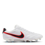 Nike Tiempo Ligera Firm Ground Football Boots – White/Black