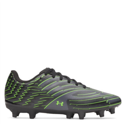 Under Armour Junior Firm Ground Football Boots – Black/Grey