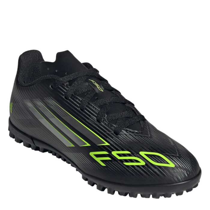 adidas F50 Messi Junior Turf Football Boots – Black/Lemon – view 3