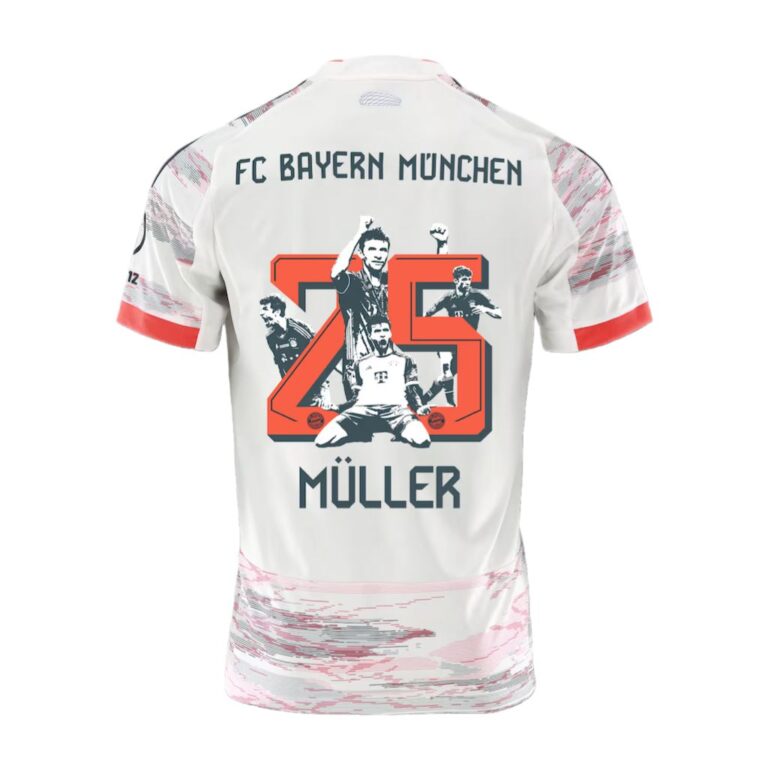 Mens Bayern Munich Müller#25 2025/26 Away Jersey