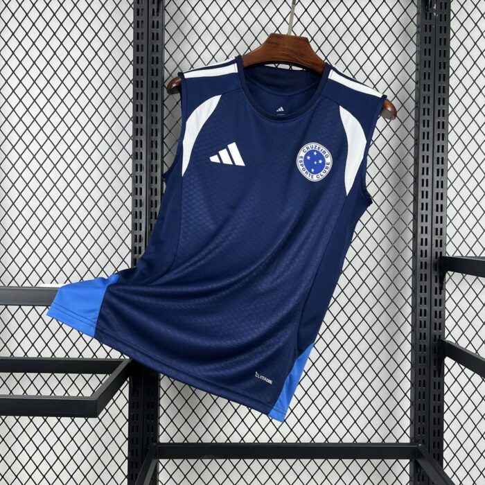 Mens Cruzeiro 202526 Pre-Match Vest Jersey 7