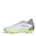 adidas Predator Accuracy.3 Junior Firm Ground Football Boots – Wht/Blk/Lemon – view 2