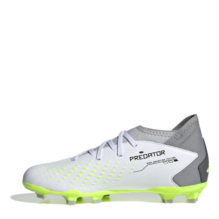 adidas Predator Accuracy.3 Junior Firm Ground Football Boots – Wht/Blk/Lemon – view 2
