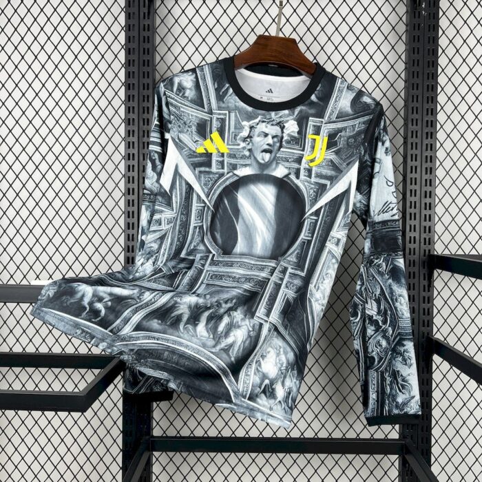 Mens Juventus Del Piero 2025/26 Pre-Match Long Sleeve Jersey 7