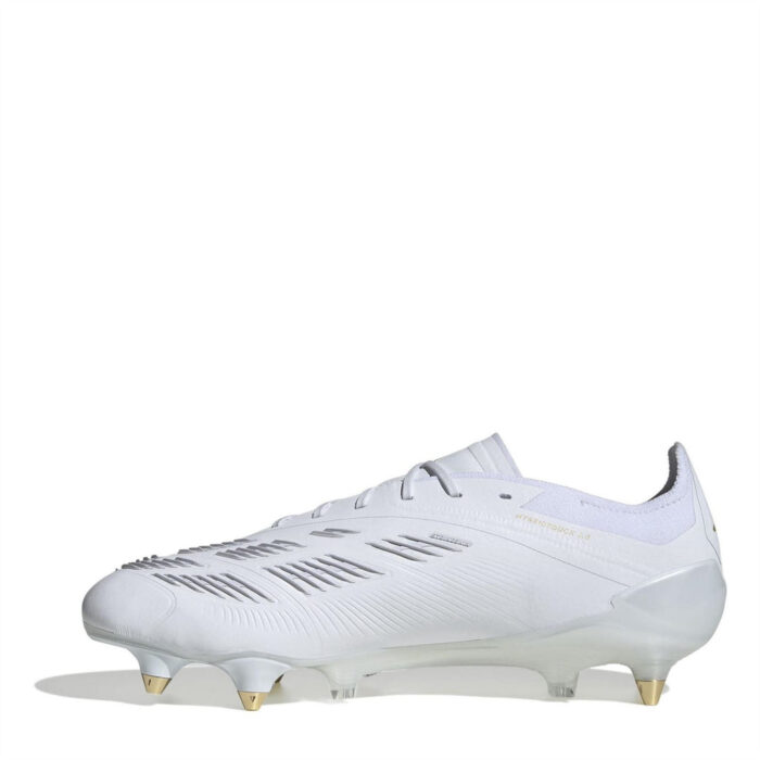 adidas Predator 24 Soft Ground Football Boots – White/Gold/Wht – view 8