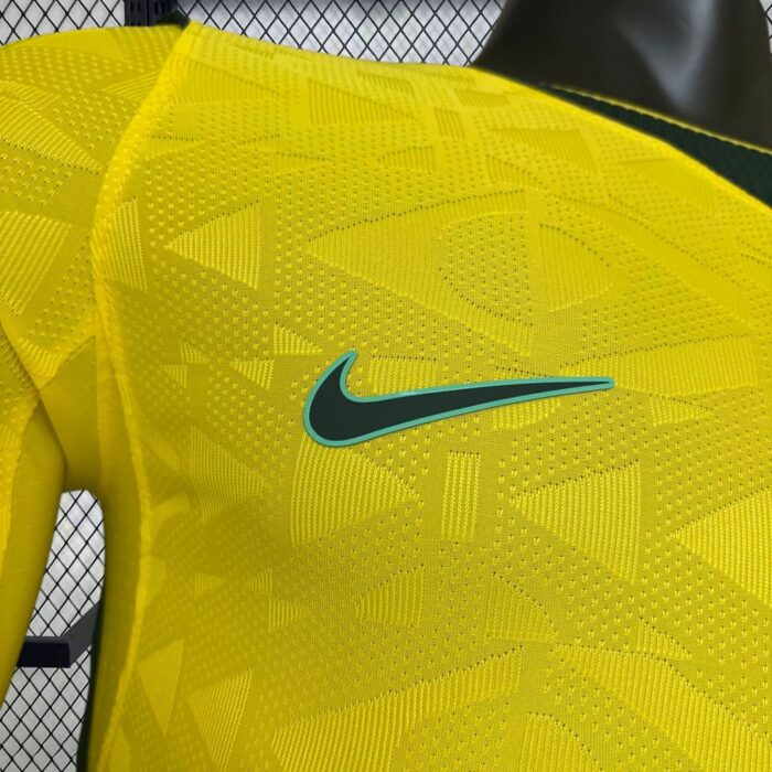 Mens Brazil 2026 World Cup Home Long Sleeve Jersey Player Version 4