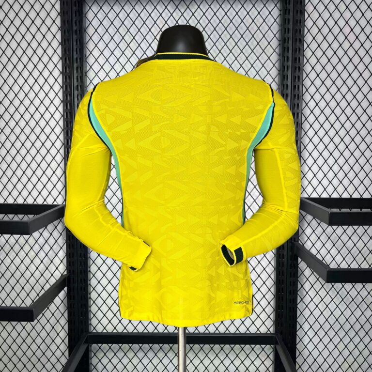 Mens Brazil 2026 World Cup Home Long Sleeve Jersey Player Version 1