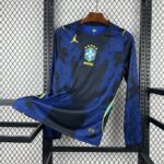 Mens Brazil 2026 World Cup Away Long Sleeve Jersey 6