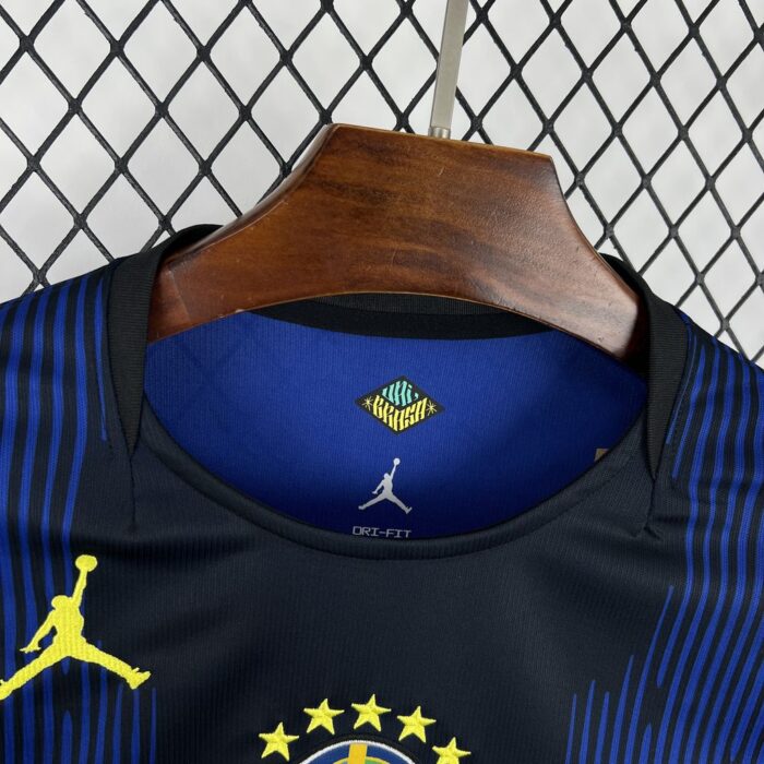 Mens Brazil 2026 World Cup Away Long Sleeve Jersey 5