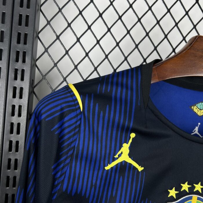 Mens Brazil 2026 World Cup Away Long Sleeve Jersey 4