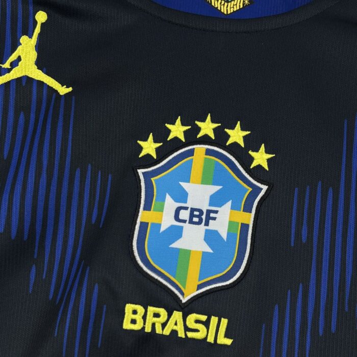 Mens Brazil 2026 World Cup Away Long Sleeve Jersey 3
