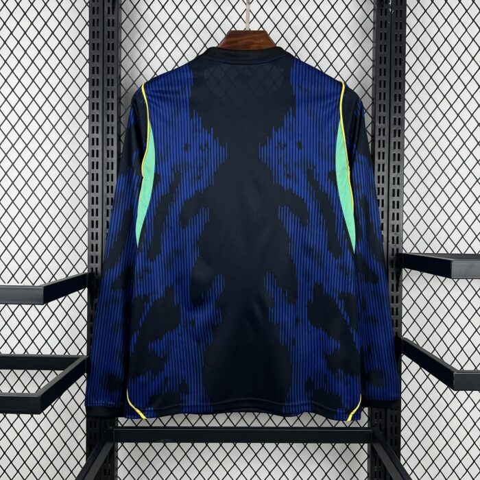 Mens Brazil 2026 World Cup Away Long Sleeve Jersey 1
