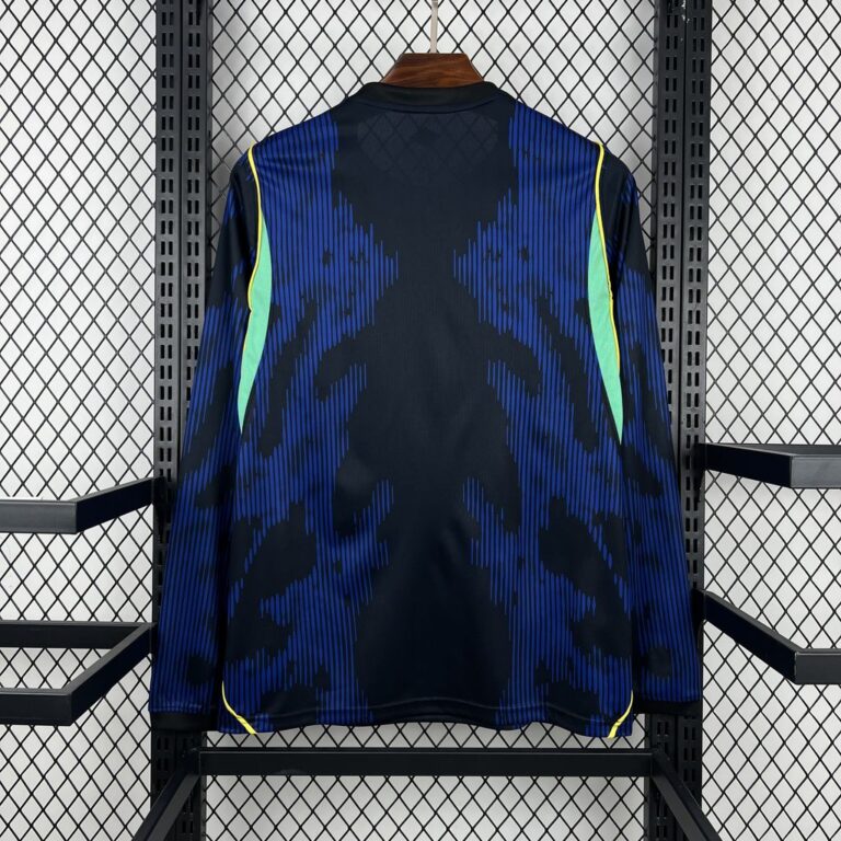 Mens Brazil 2026 World Cup Away Long Sleeve Jersey 1