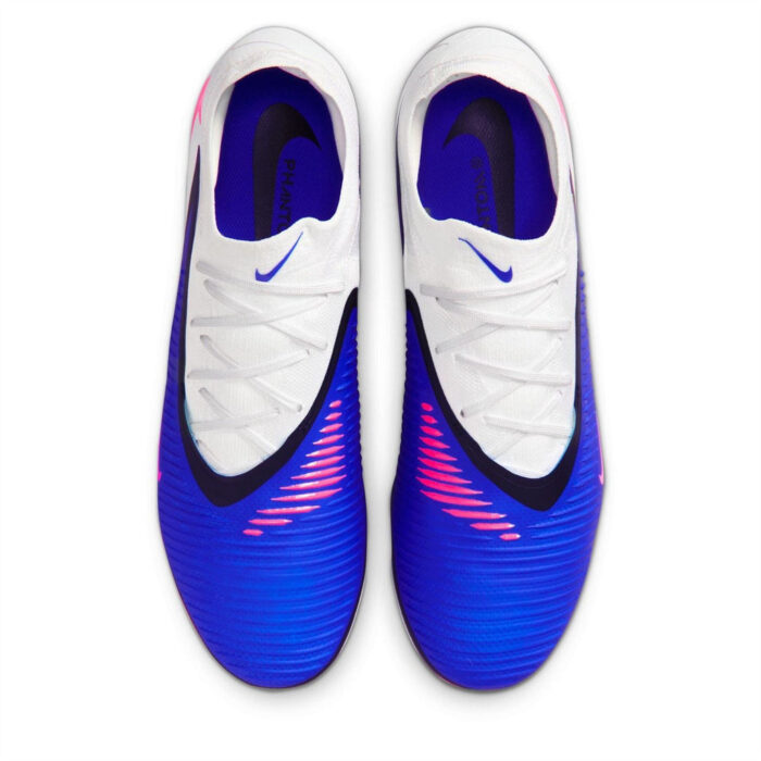 Nike Phantom 6 Low Firm Ground Football Boots – Blue/Wht/Pink – view 6