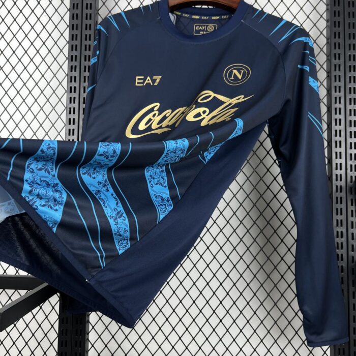 Mens Napoli 2025/26 Pre-Match Long Sleeve Jersey 2