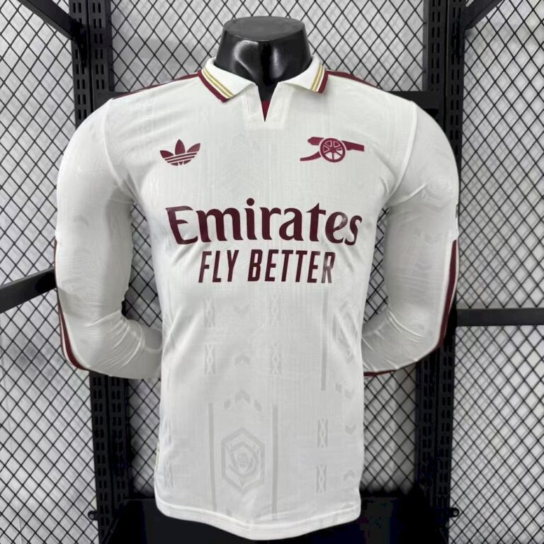 Mens Arsenal 2025/26 Third Long Sleeve Jersey Player Version
