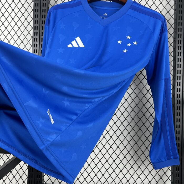 Mens Cruzeiro 2026/27 Home Long Sleeves Jersey 3