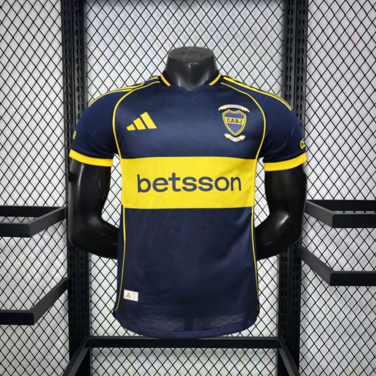 Mens Boca Juniors 2025/26 Home Jersey Player Version