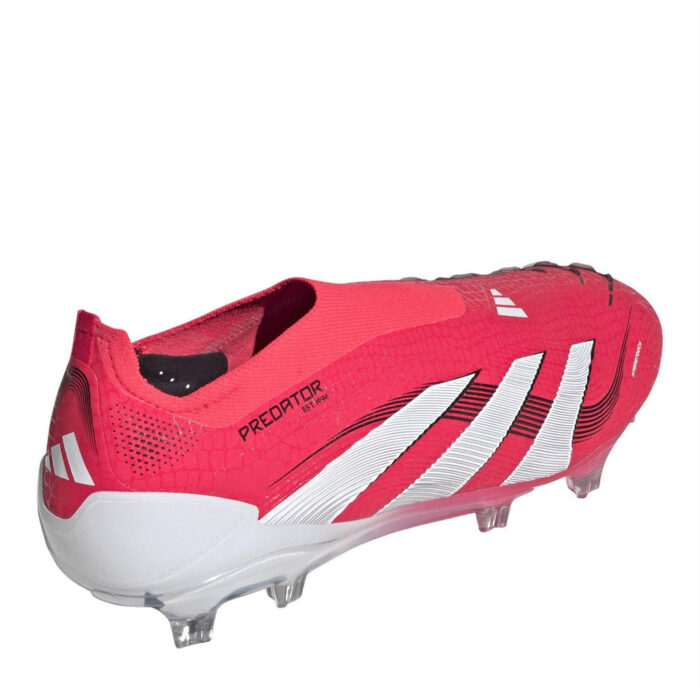 adidas Predator Firm Ground Football Boots – Red/White – view 5