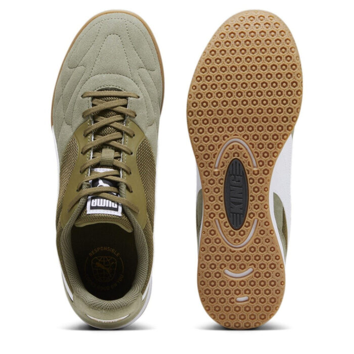 Puma Top Indoor Football Boots – Olive/White – view 3