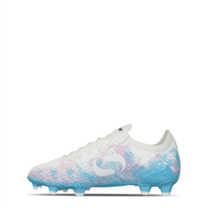 Sondico Blaze Junior Firm Ground Football Boots – White/Pink/Blue – view 2