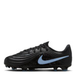 Nike Tiempo Junior Firm Ground Football Boots – Black/Blue – view 2