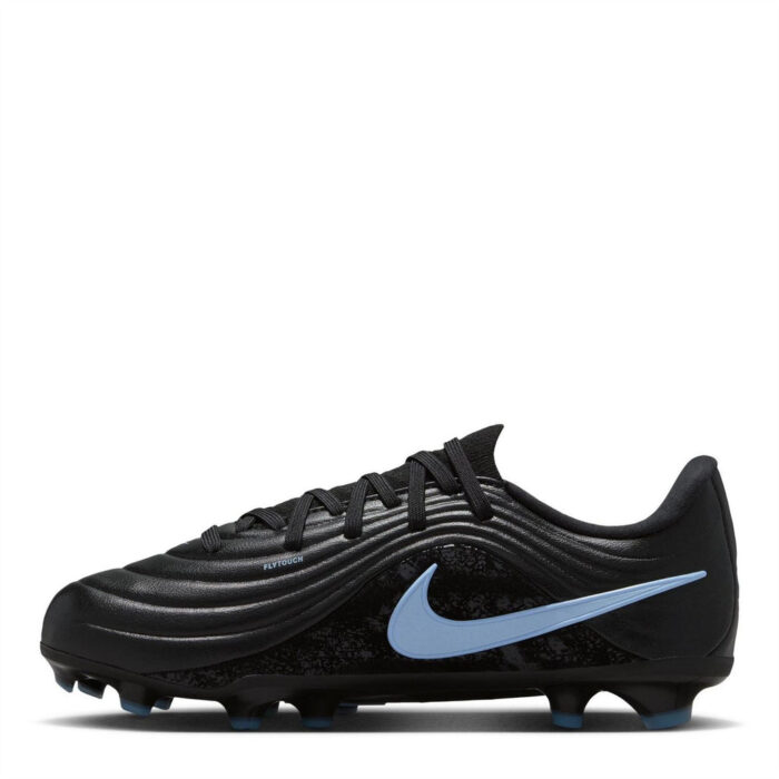 Nike Tiempo Junior Firm Ground Football Boots – Black/Blue – view 2