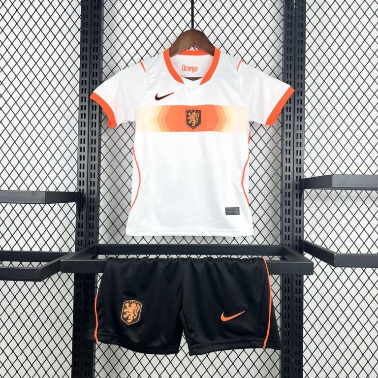 Kids Netherlands 2026 World Cup Away Kit 8