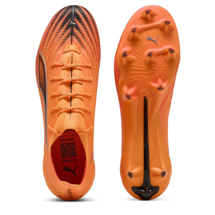 Puma Ultra 5 Firm Ground Football Boots – Orange/Black – view 3