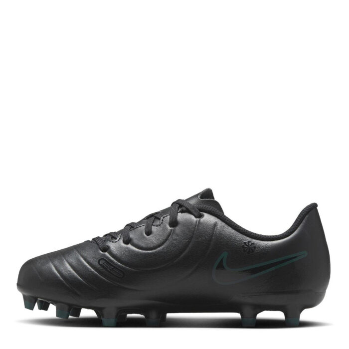 Nike Tiempo Legend 10 Junior Firm Ground Football Boots – Black/Green - Image 2