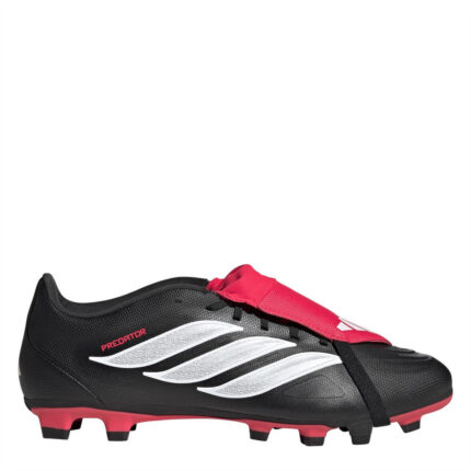 adidas Predator Fold Over Tongue Firm Ground Football Boots – Black/Red
