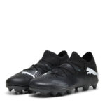 Puma Future 7 Junior Firm Ground Football Boots – Black/White