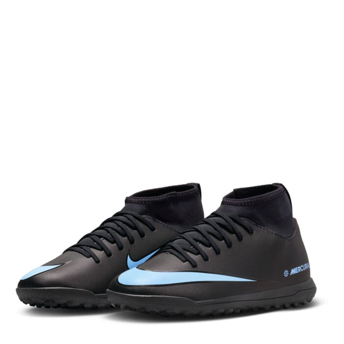 Nike Mercurial Superfly 10 Junior Turf Football Boots – Black/Black – view 4