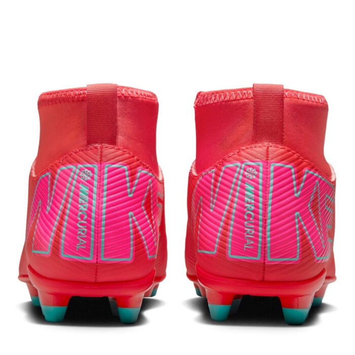 Nike Mercurial Superfly 10 Junior Firm Ground Football Boots – Red/Green - Image 5