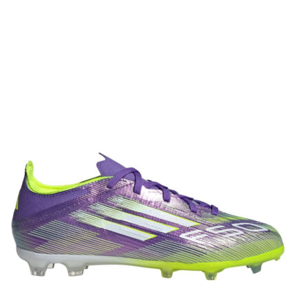 adidas F50 Junior Firm Ground Football Boots – Purple/White