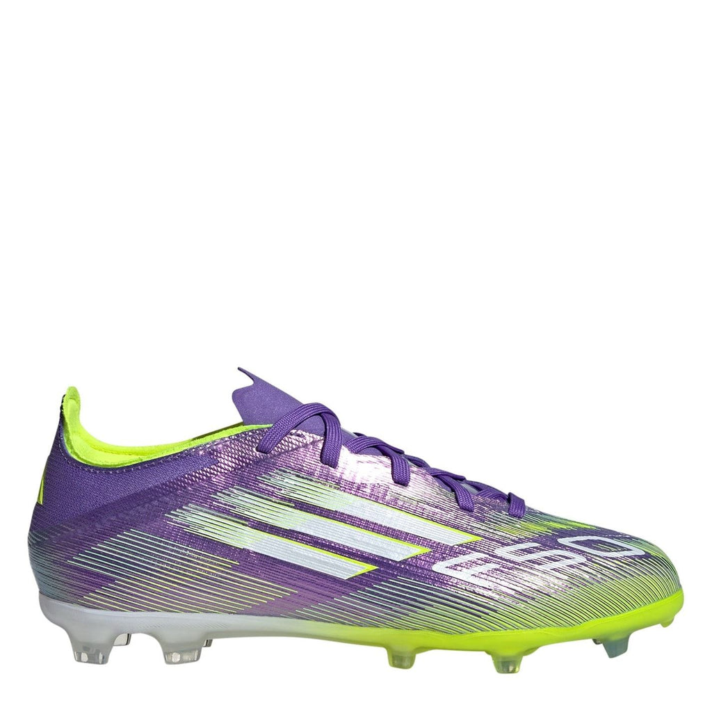 adidas F50 Junior Firm Ground Football Boots – Purple/White