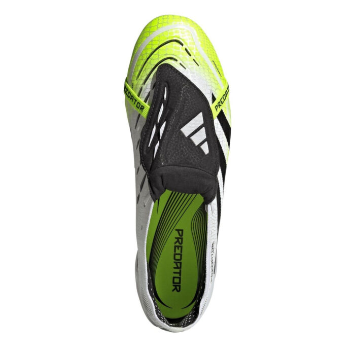 adidas Predator Soft Ground Football Boots – White/Blk/Lemon – view 5