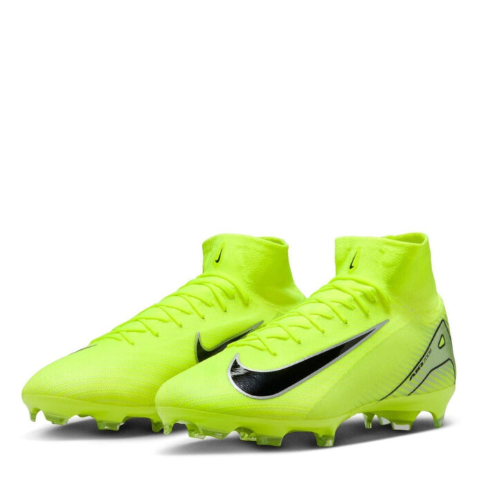 Nike Zoom Mercurial Superfly 10 Firm Ground Football Boots – Volt/Black – view 4