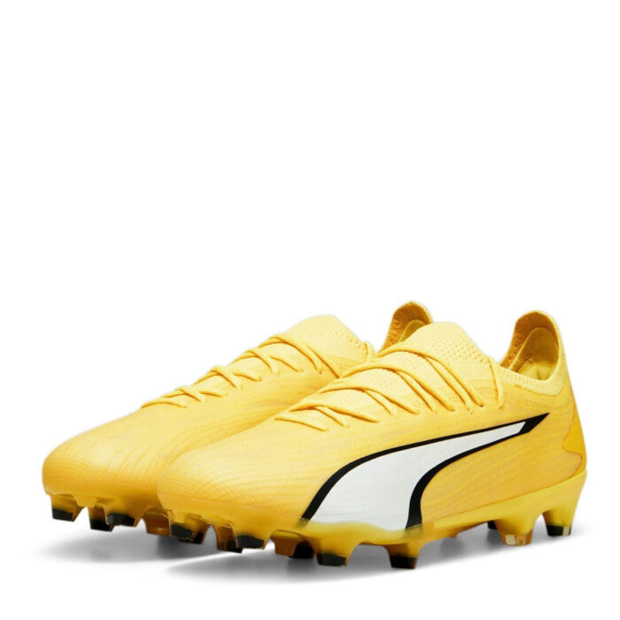 Puma Ultra Firm Ground Football Boots – Yellow/White - Image 7