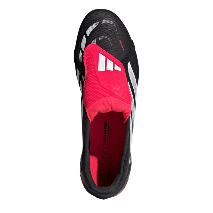 adidas Predator Fold Over Tongue Turf Football Boots – Black/White/Red – view 5