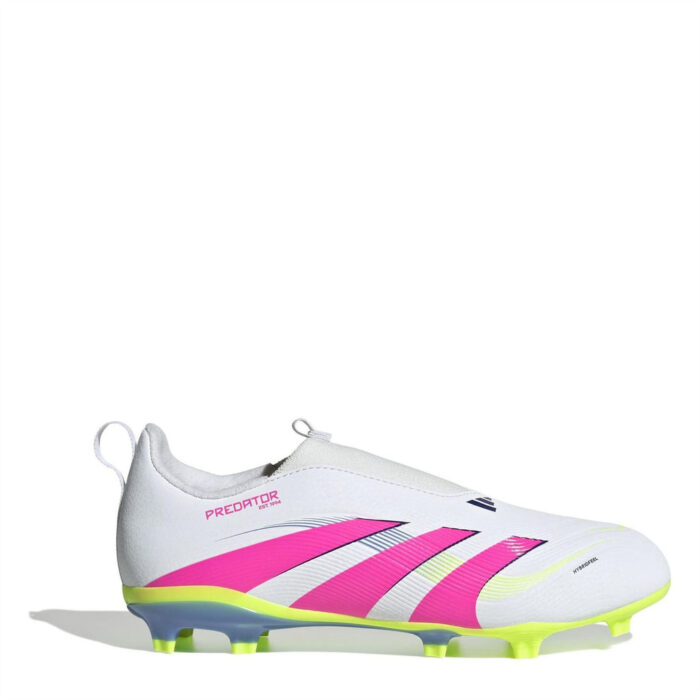 adidas Predator 3 Junior Firm Ground Football Boots – White/Pink – view 7