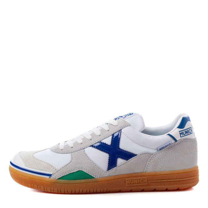 Munich Gresca Indoor Football Boots – White/Blue – view 2