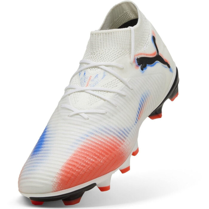 Puma Womens King Firm Ground Football Boots – White/Black/Red – view 6