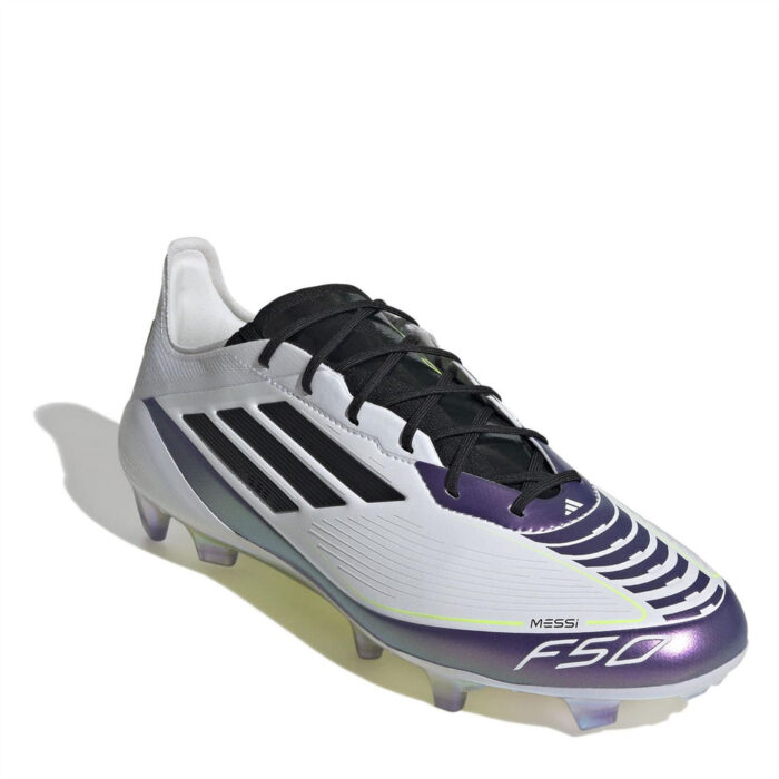 adidas F50 Firm Ground Football Boots – White/Purple – view 3