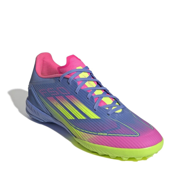 adidas F50 Turf Football Boots – Blue/Lemon - Image 3